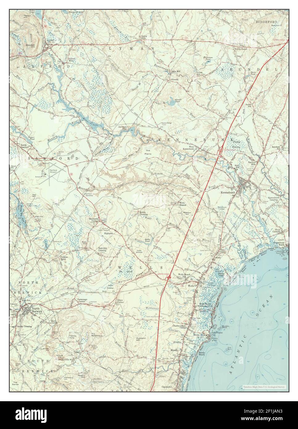 Map of kennebunk hires stock photography and images Alamy