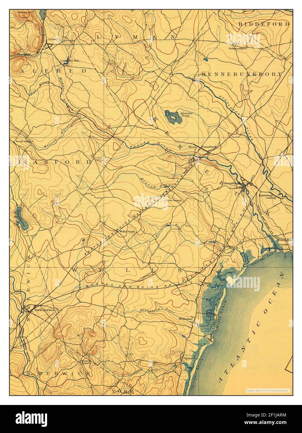 Kennebunk Maine map 1898 1 62500 - Kennebunk Maine Map 1898 162500 United States Of America By Timeless Maps Data Us Geological Survey 2F1JARM