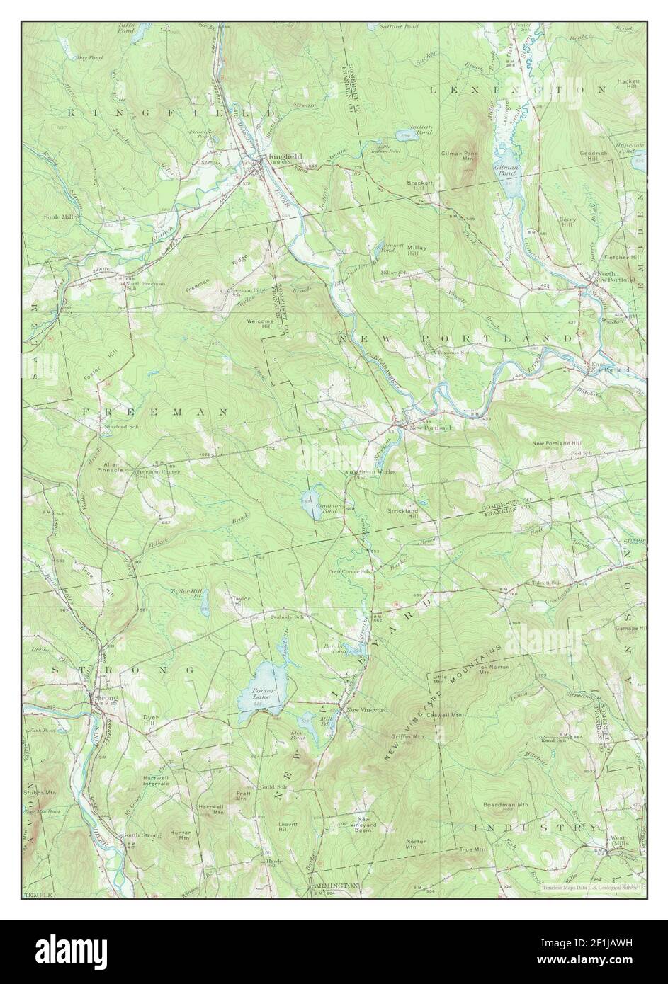 Maine Geological Survey Maps Kingfield, Maine, Map 1930, 1:62500, United States Of America By Timeless  Maps, Data U.s. Geological Survey Stock Photo - Alamy