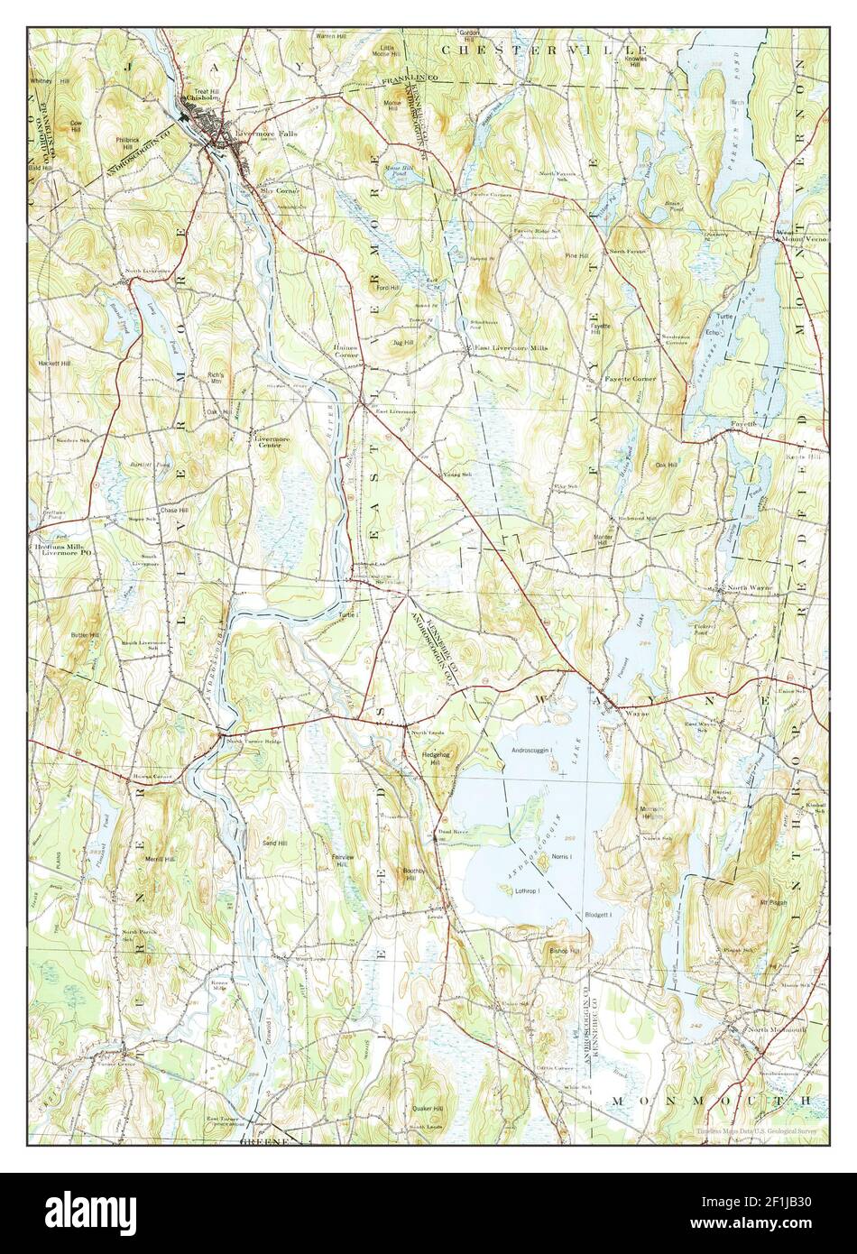 Livermore, Maine, map 1941, 162500, United States of America by