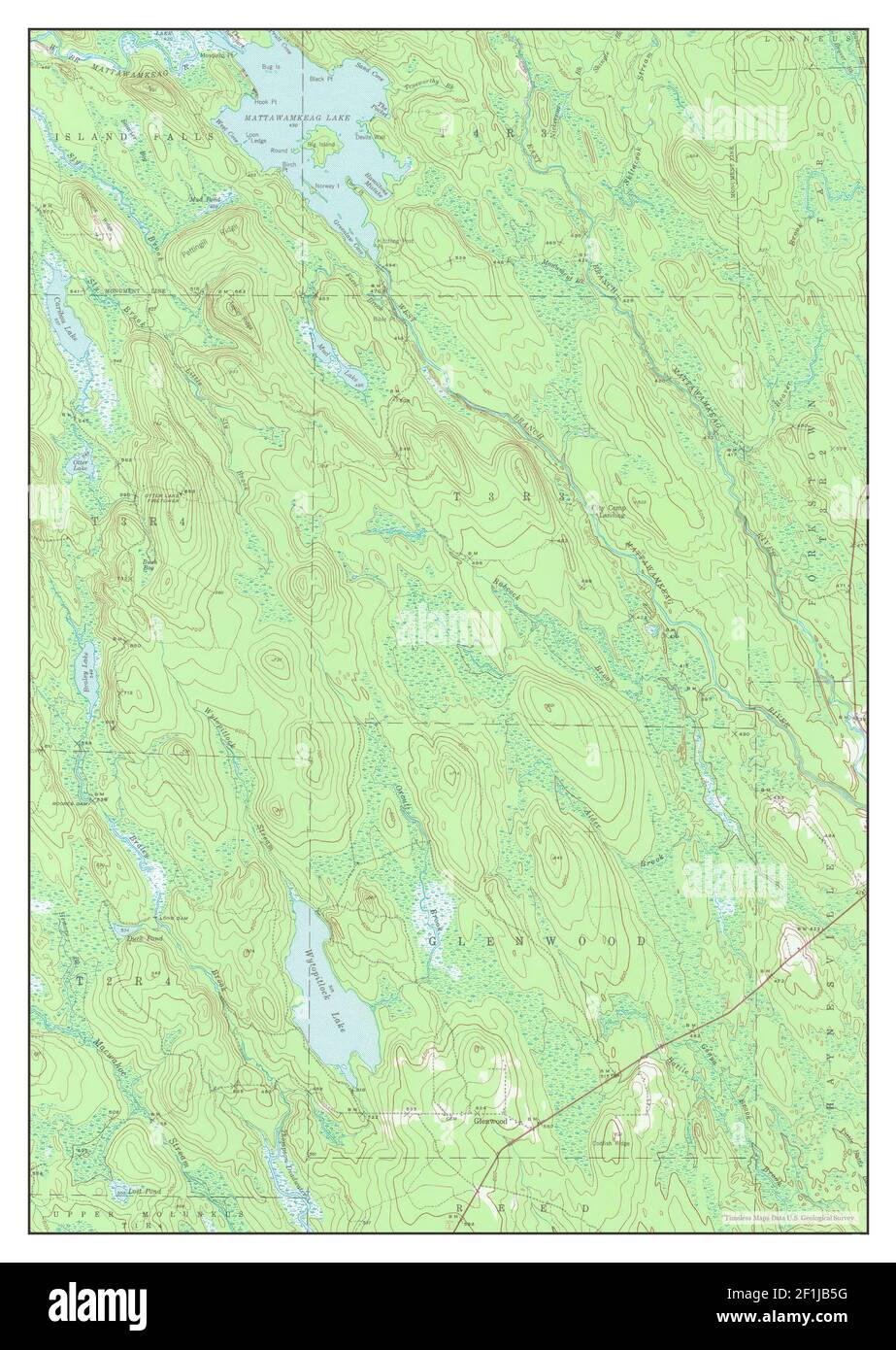 Mattawamkeag Lake, Maine, map 1941, 162500, United States of America