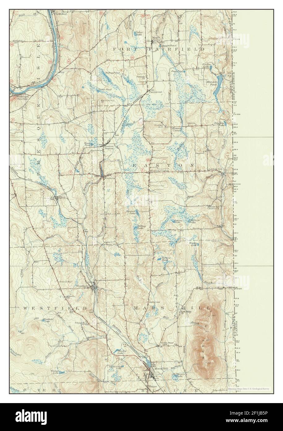 Mars Hill Maine Map Mars Hill, Maine, Map 1951, 1:62500, United States Of America By Timeless  Maps, Data U.s. Geological Survey Stock Photo - Alamy