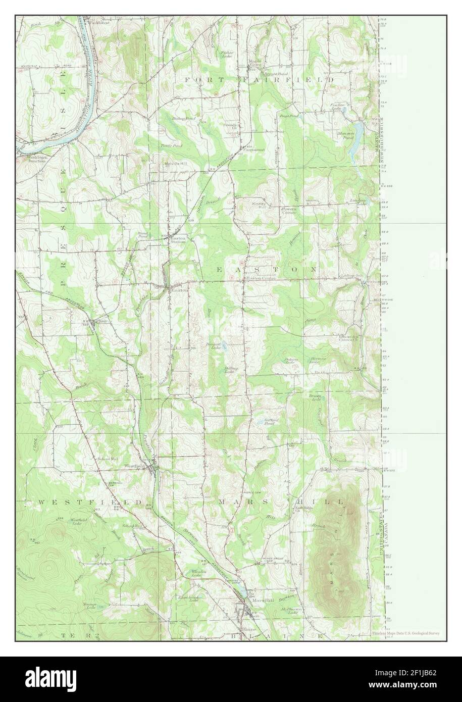 Mars Hill Maine Map Mars Hill, Maine, Map 1951, 1:62500, United States Of America By Timeless  Maps, Data U.s. Geological Survey Stock Photo - Alamy