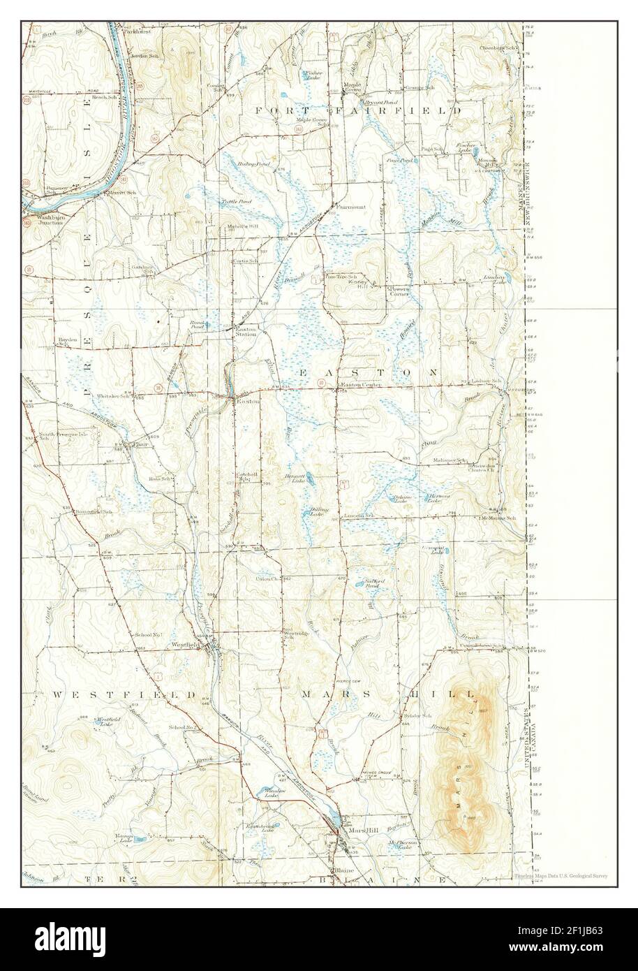 Mars Hill, Maine, map 1940, 162500, United States of America by