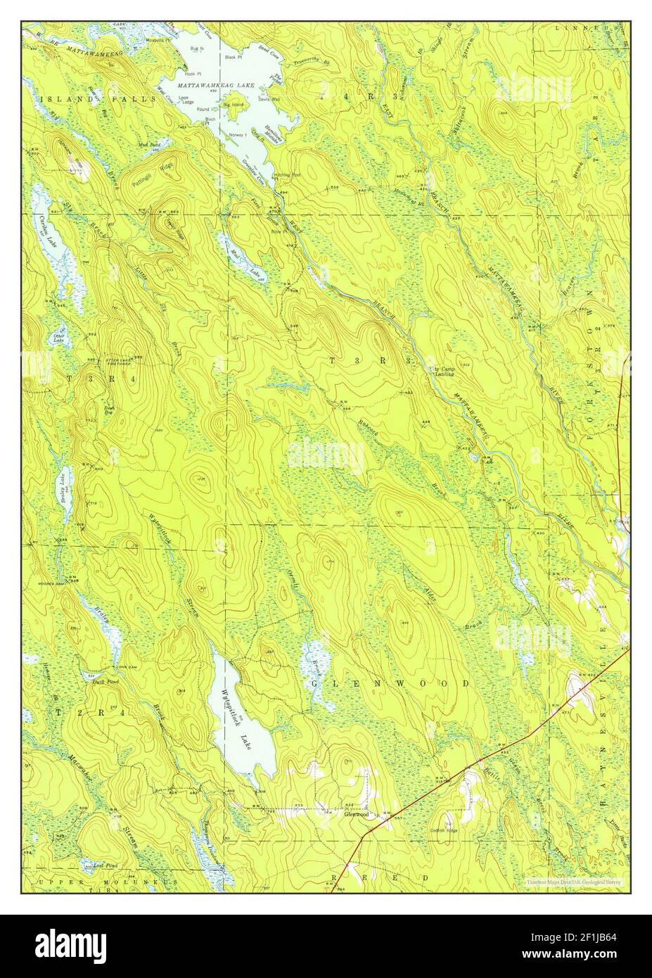 Mattawamkeag Lake, Maine, map 1941, 162500, United States of America