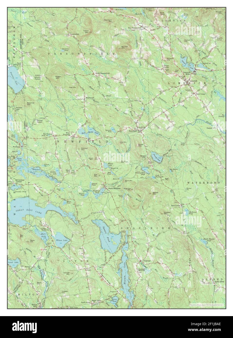 Newfield, Maine, map 1958, 162500, United States of America by Timeless Maps, data U.S