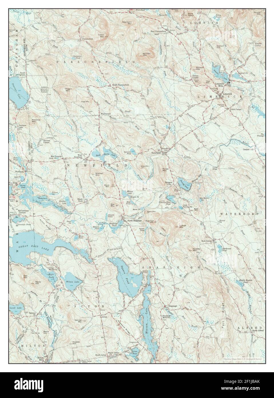 Newfield, Maine, map 1958, 162500, United States of America by Timeless Maps, data U.S