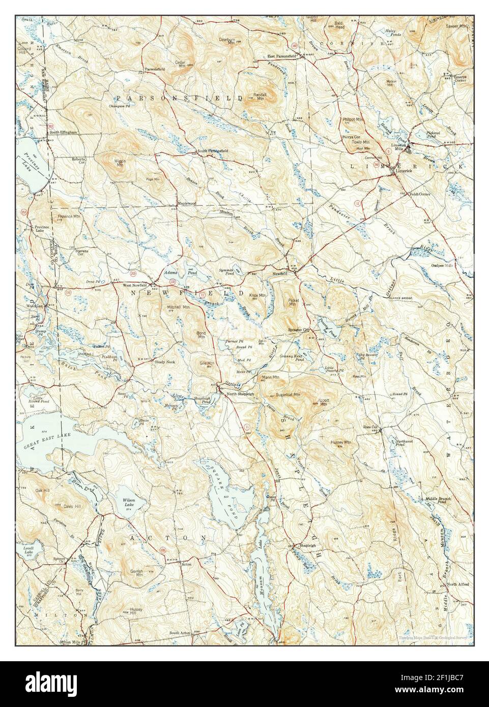 Newfield, Maine, map 1944, 162500, United States of America by Timeless Maps, data U.S
