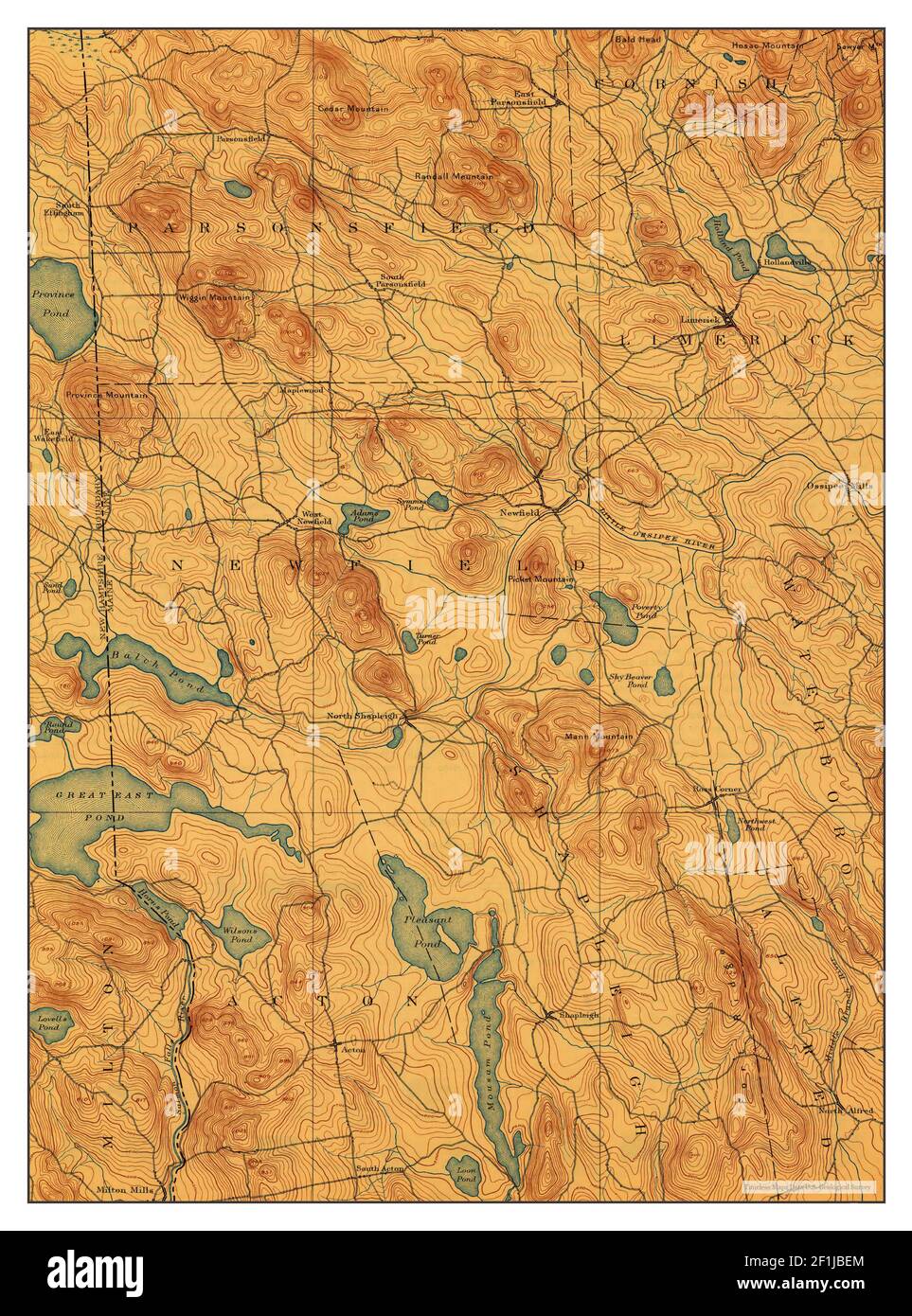Newfield, Maine, map 1893, 162500, United States of America by Timeless Maps, data U.S