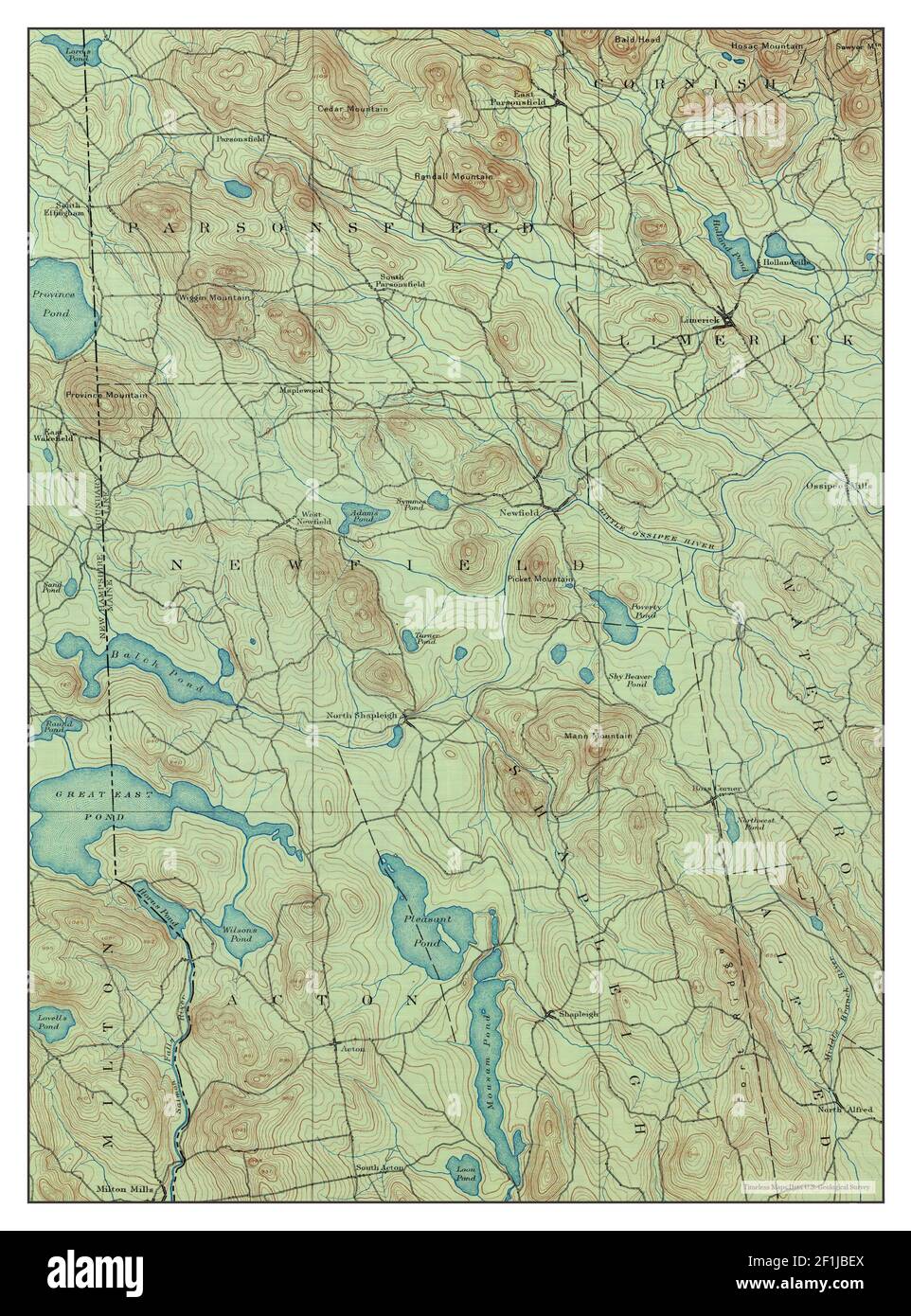 Newfield, Maine, map 1891, 162500, United States of America by Timeless Maps, data U.S