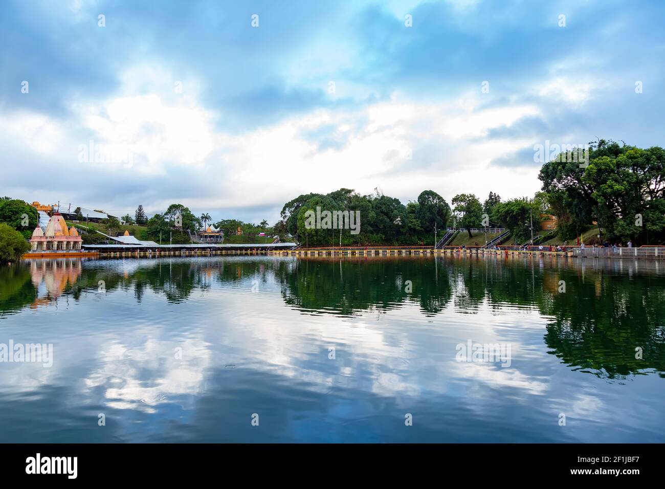 Ganga Talao the sacred lake of Grand Bassin, Mauritius Stock Photo