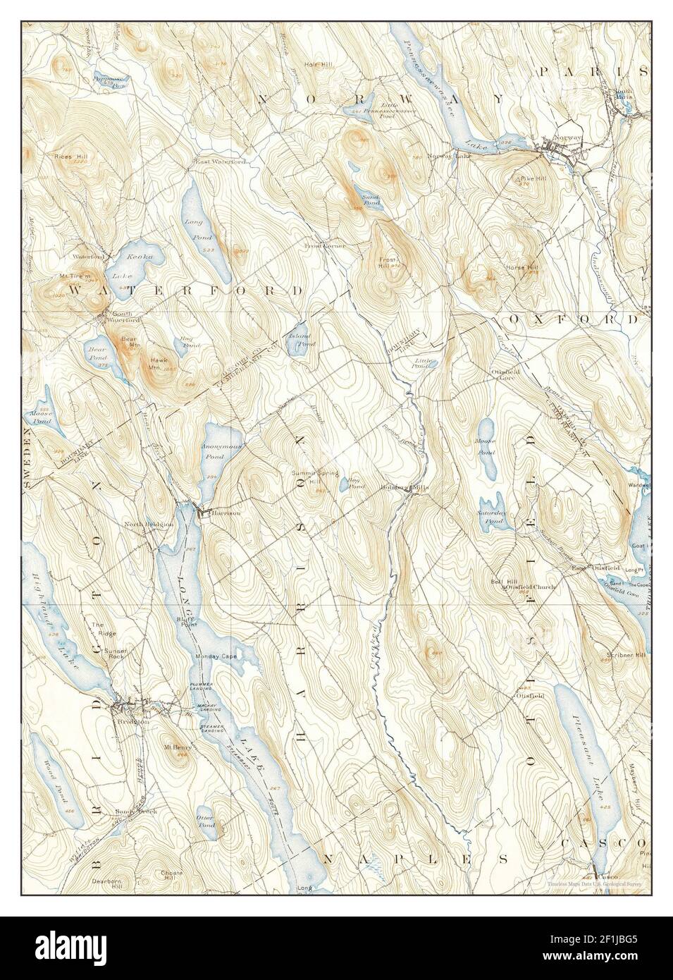 Norway, Maine, map 1896, 162500, United States of America by Timeless