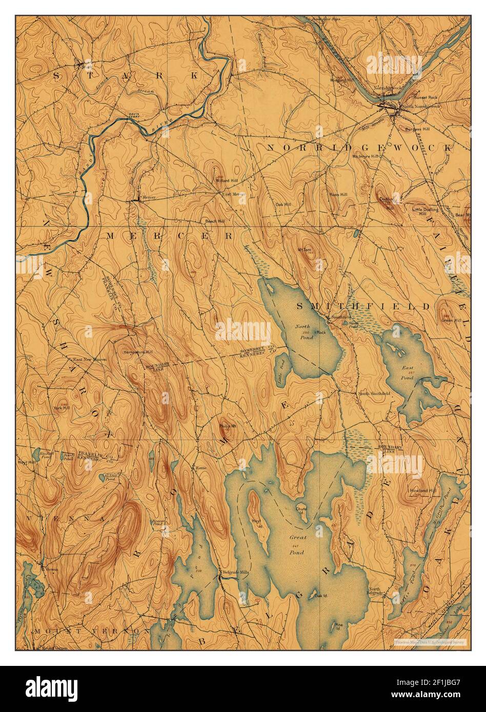 Norridgewock maine map hires stock photography and images Alamy