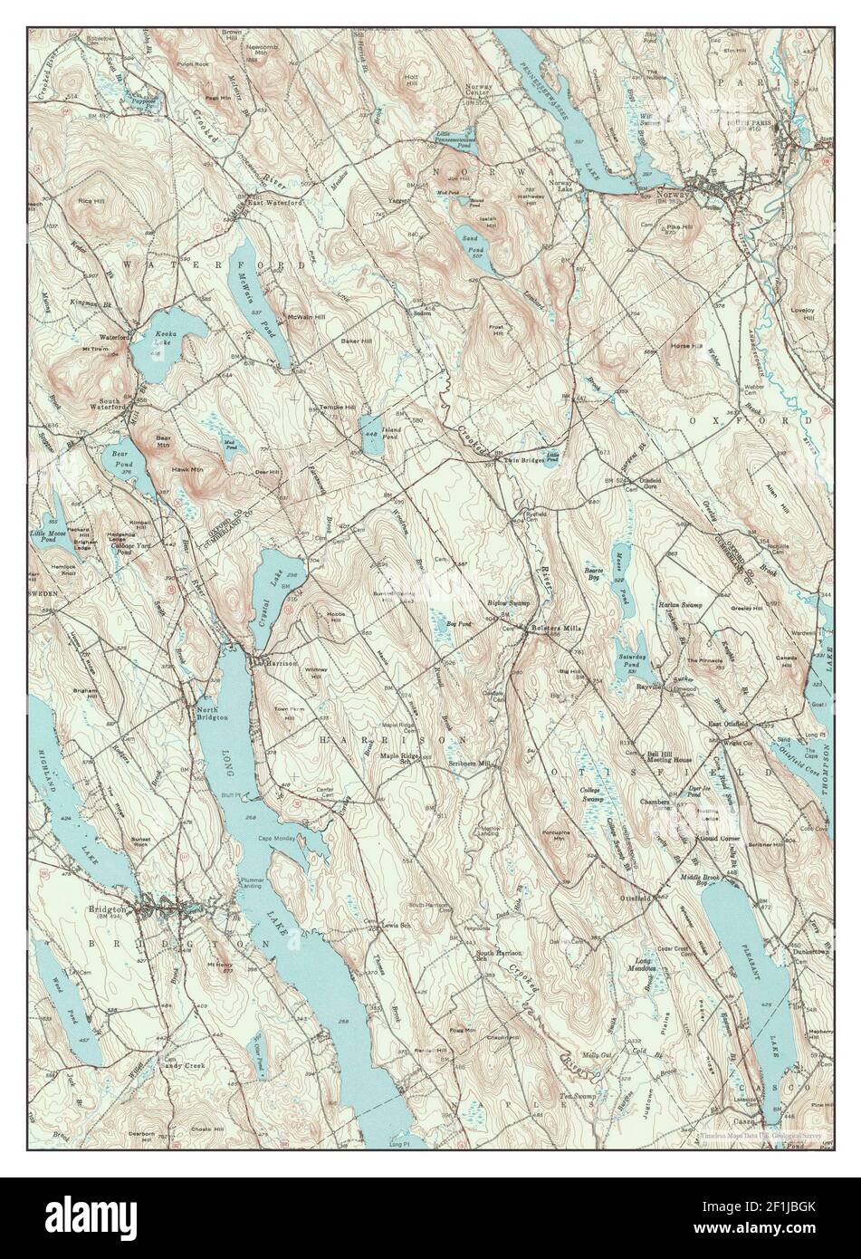 Norway, Maine, map 1946, 162500, United States of America by Timeless
