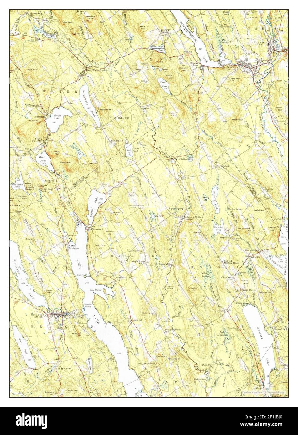 Norway, Maine, map 1946, 162500, United States of America by Timeless