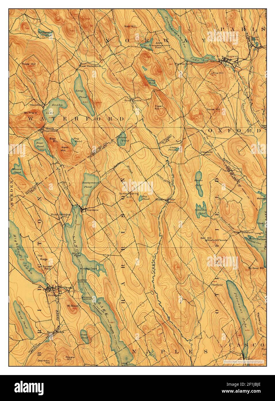Norway, Maine, map 1896, 162500, United States of America by Timeless
