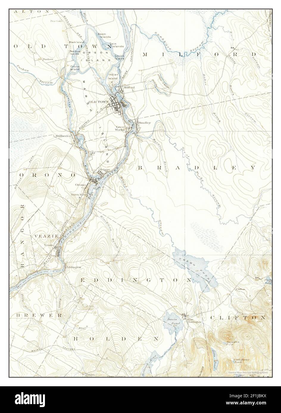 Orono, Maine, map 1902, 162500, United States of America by Timeless