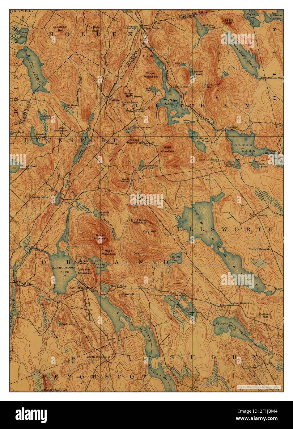 Orland Maine map 1900 1 62500 - Orland Maine Map 1900 162500 United States Of America By Timeless Maps Data Us Geological Survey 2F1JBM4