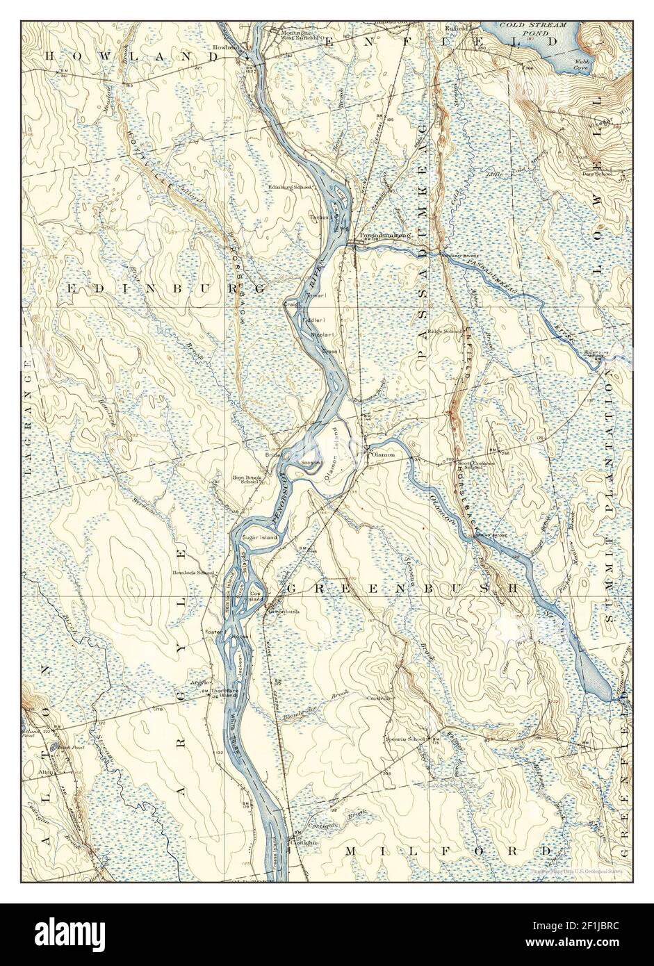 Passadumkeag, Maine, map 1917, 162500, United States of America by