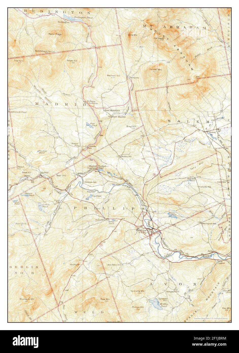 Phillips, Maine, map 1932, 162500, United States of America by