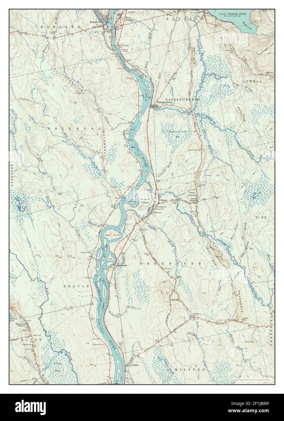 Passadumkeag, Maine, map 1960, 162500, United States of America by
