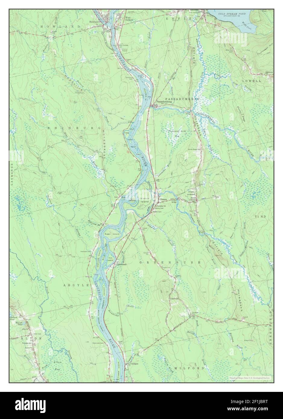 Passadumkeag, Maine, map 1960, 162500, United States of America by
