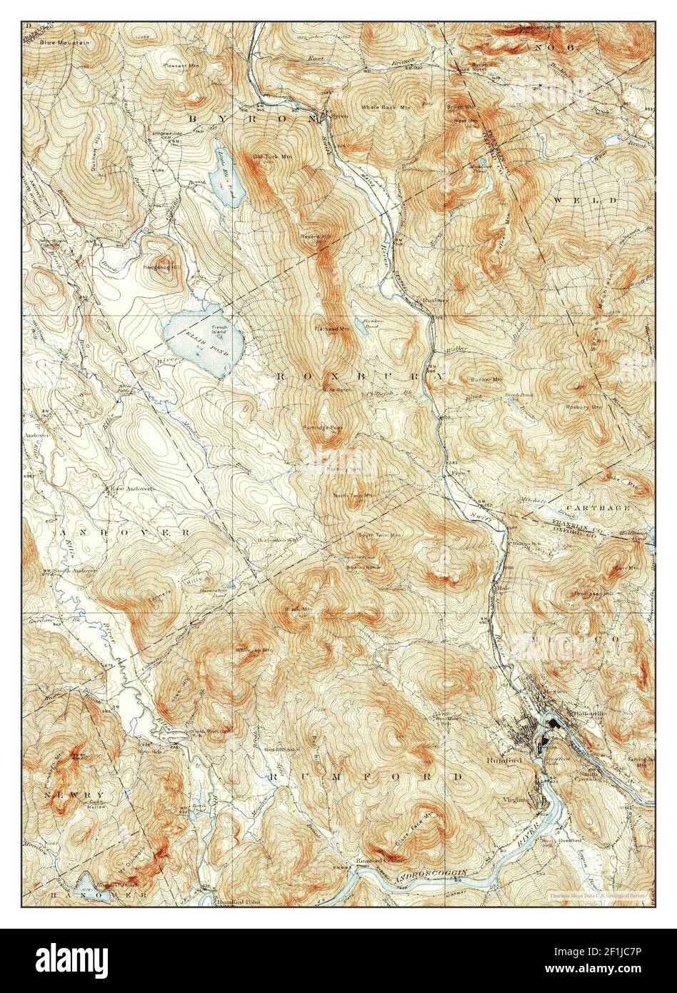 Rumford, Maine, map 1930, 162500, United States of America by Timeless