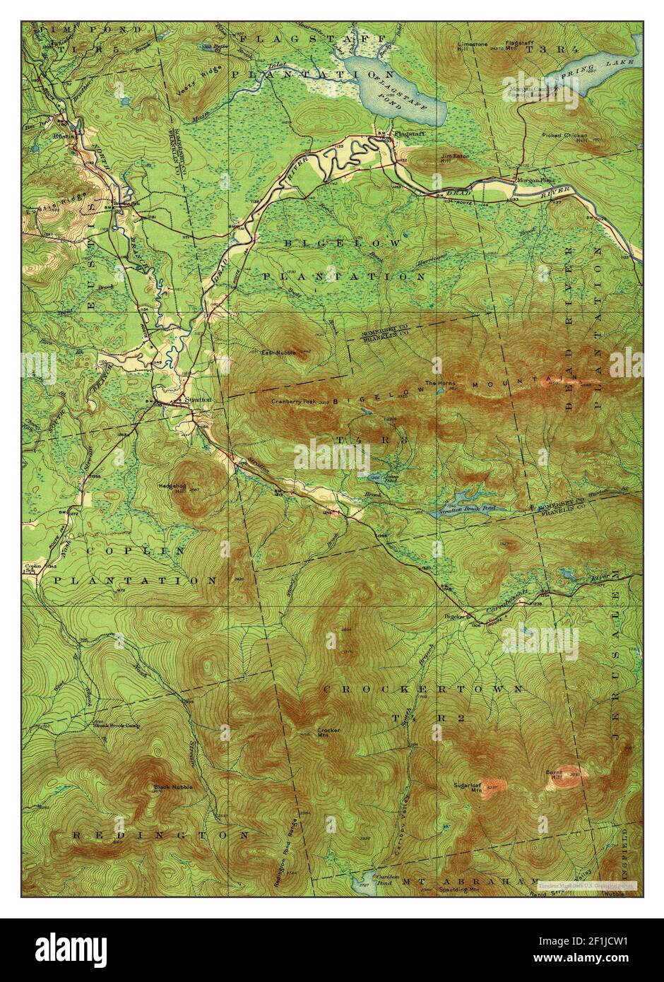 Stratton, Maine, map 1932, 162500, United States of America by