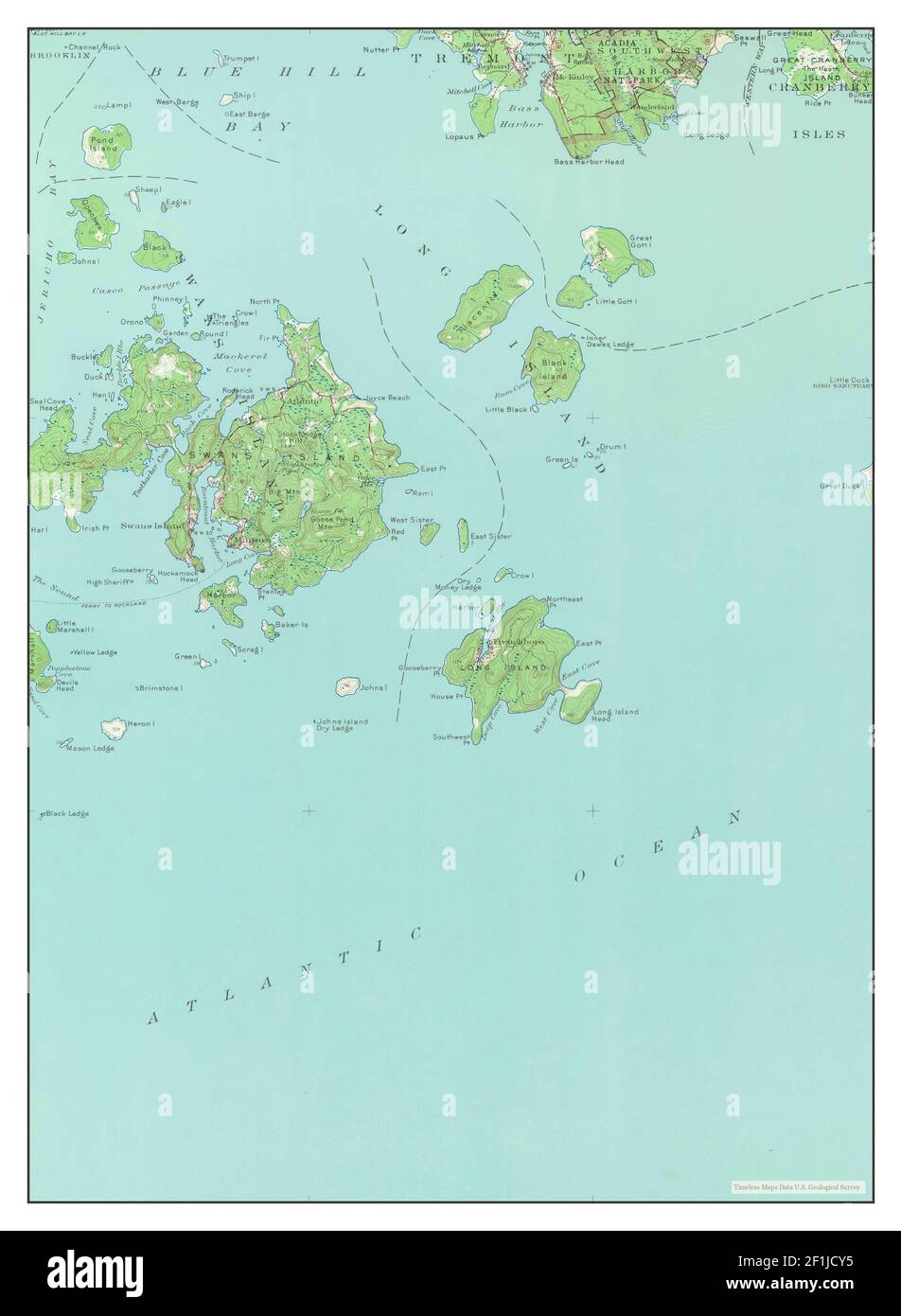 Swans Island Maine Map Swans Island Maine Map Cut Out Stock Images & Pictures - Alamy