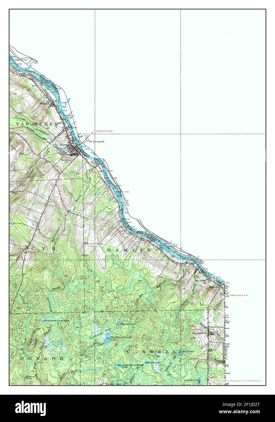 Map of van buren Cut Out Stock Images &amp; Pictures - Alamy