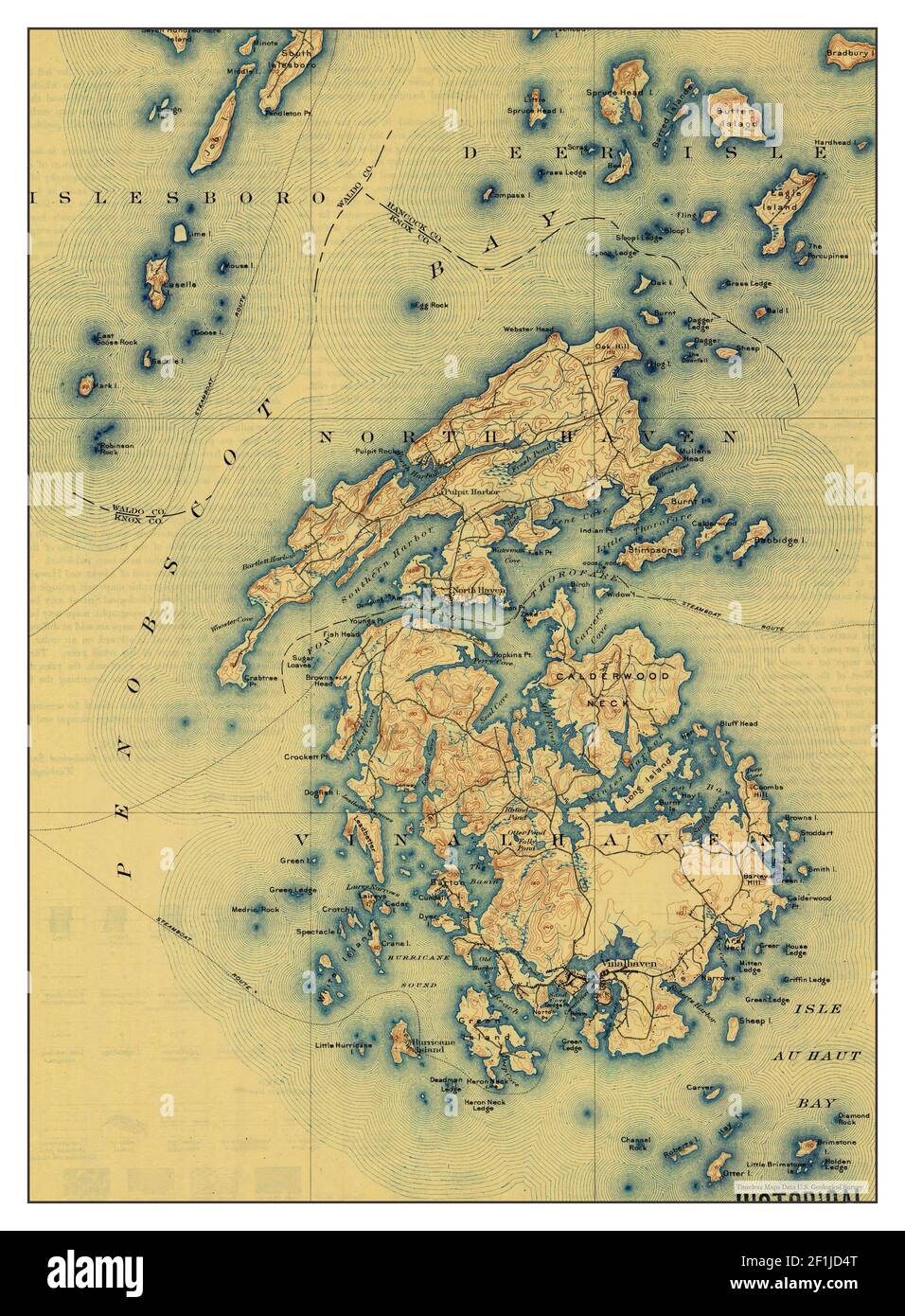Vinalhaven, Maine, map 1904, 162500, United States of America by