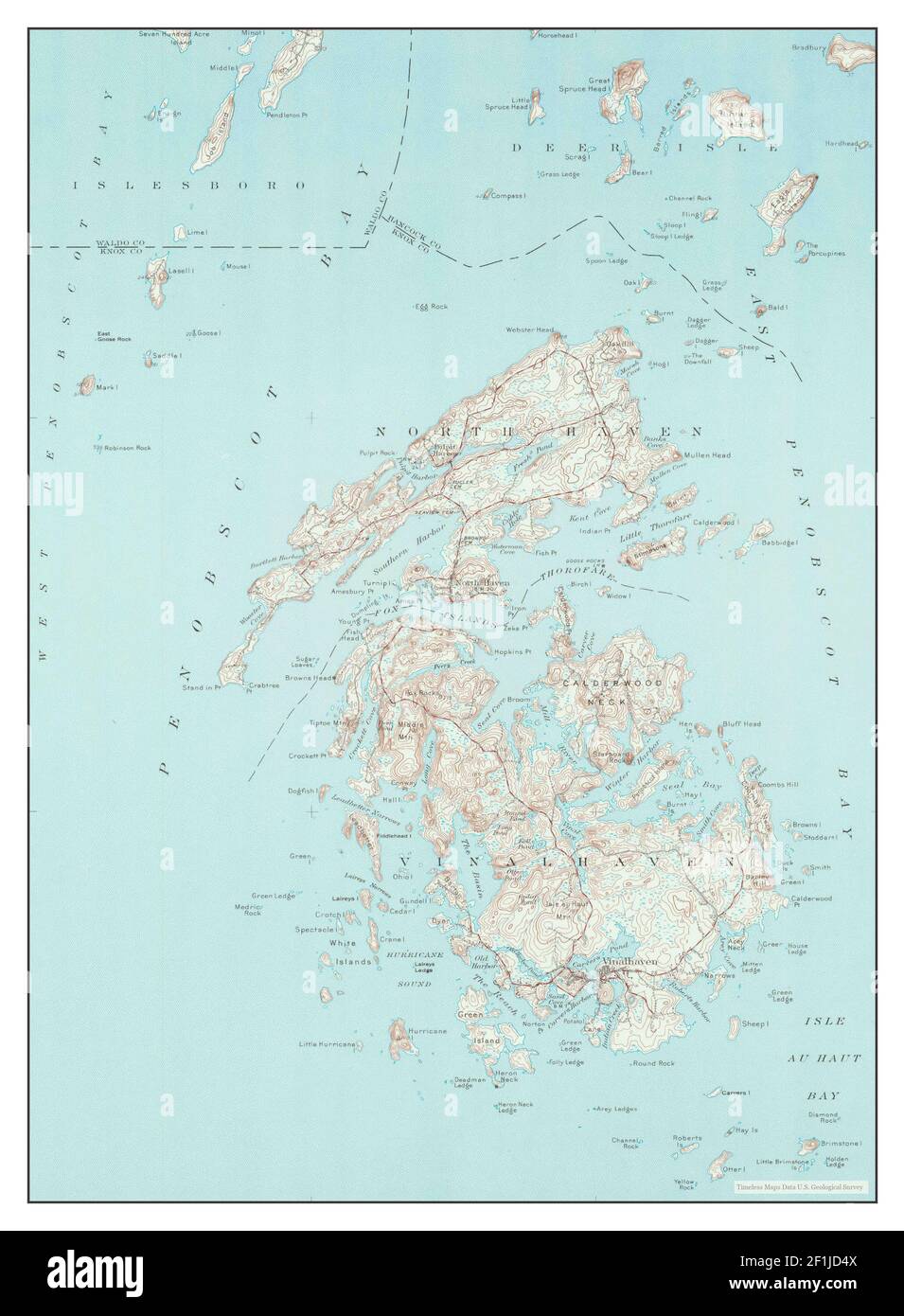 Vinalhaven, Maine, map 1941, 162500, United States of America by
