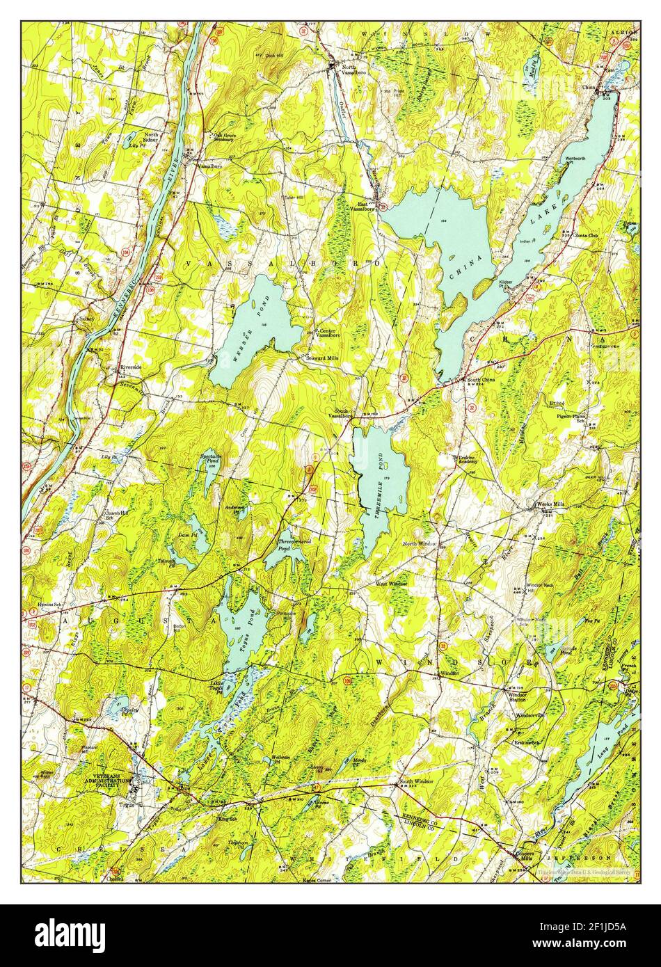 Vassalboro, Maine, map 1941, 162500, United States of America by