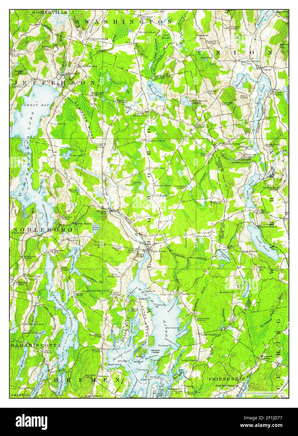 Waldoboro, Maine, map 1913, 162500, United States of America by