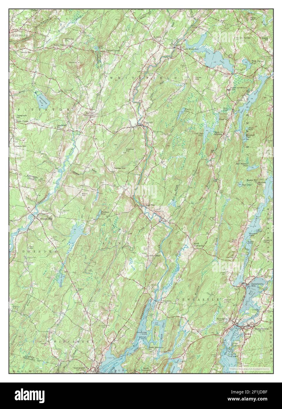 Wiscasset, Maine, map 1957, 162500, United States of America by