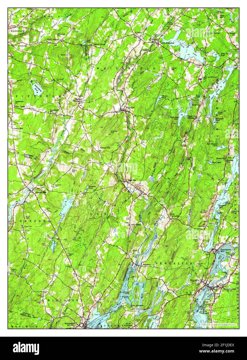 Wiscasset, Maine, map 1957, 162500, United States of America by