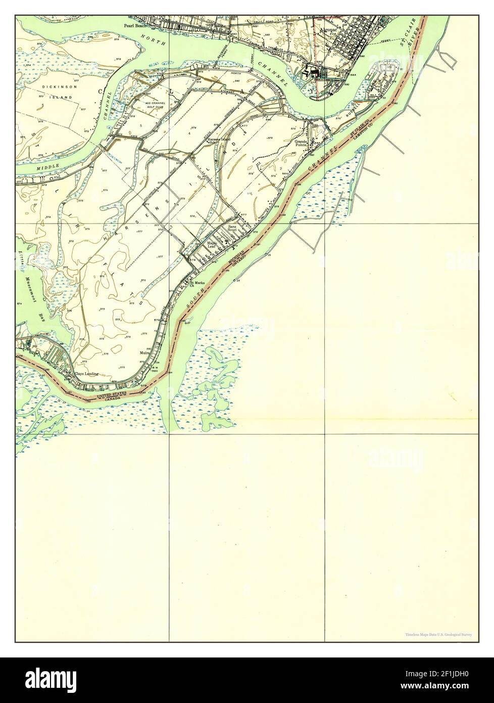 Algonac, Michigan, map 1939, 124000, United States of America by