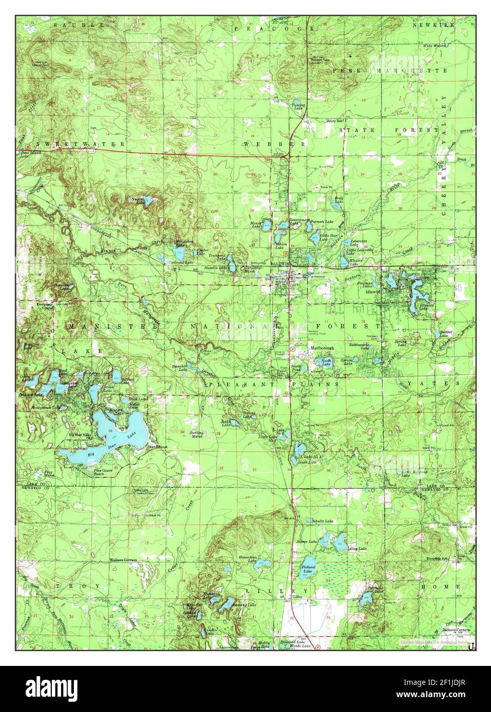 Baldwin michigan map hi-res stock photography and images - Alamy
