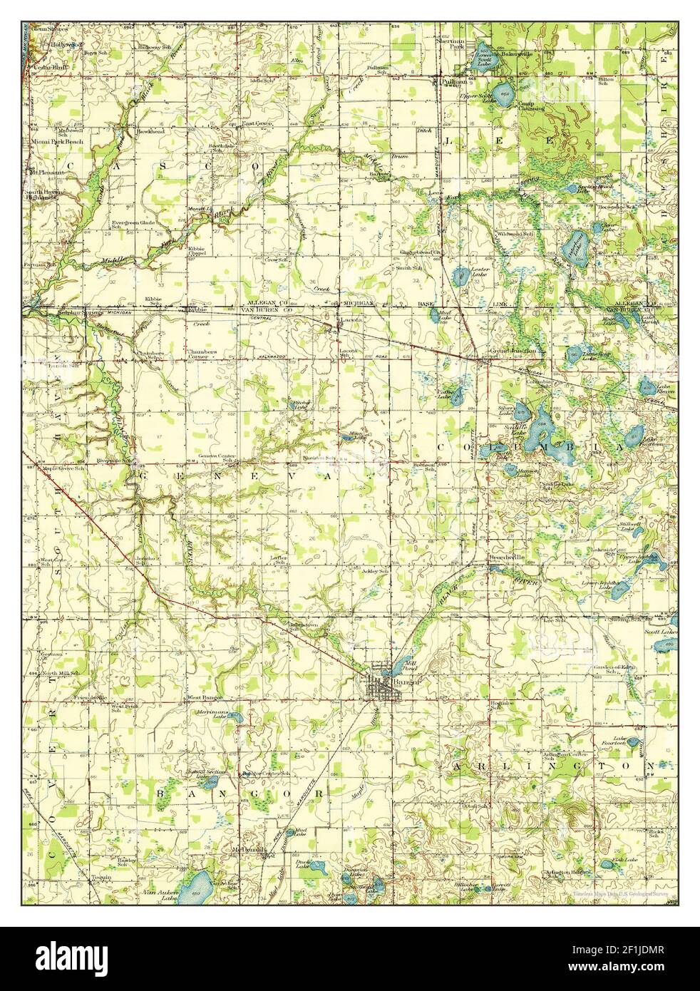 Map of bangor michigan Cut Out Stock Images & Pictures Alamy