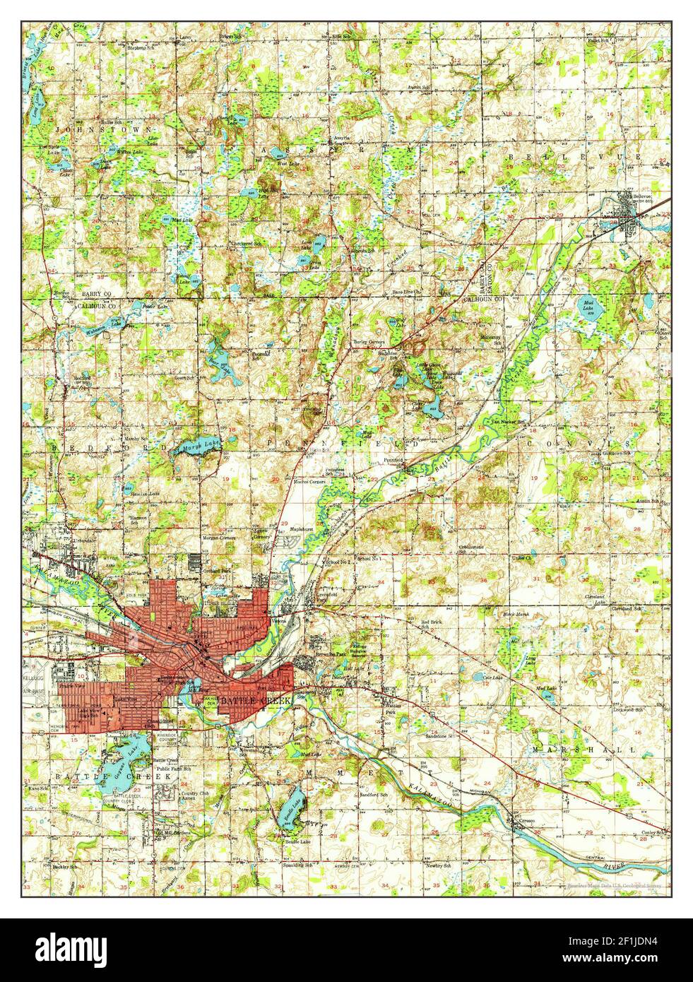 Battle Creek Michigan Map 1950 1 62500 United States Of America By   Battle Creek Michigan Map 1950 162500 United States Of America By Timeless Maps Data Us Geological Survey 2F1JDN4 