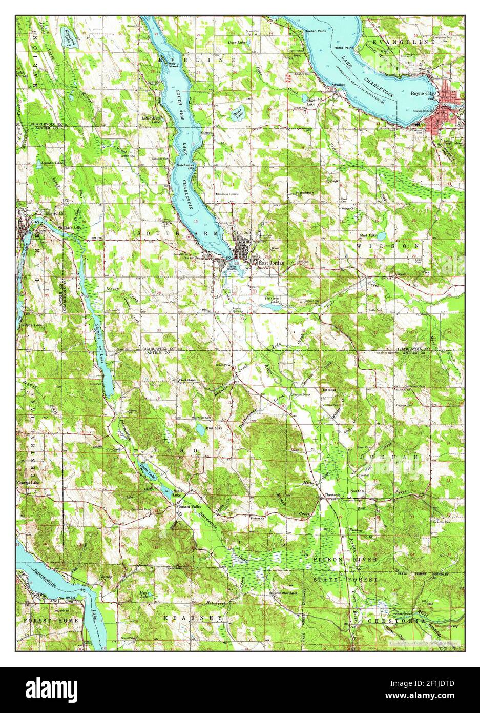 Boyne city michigan map hires stock photography and images Alamy