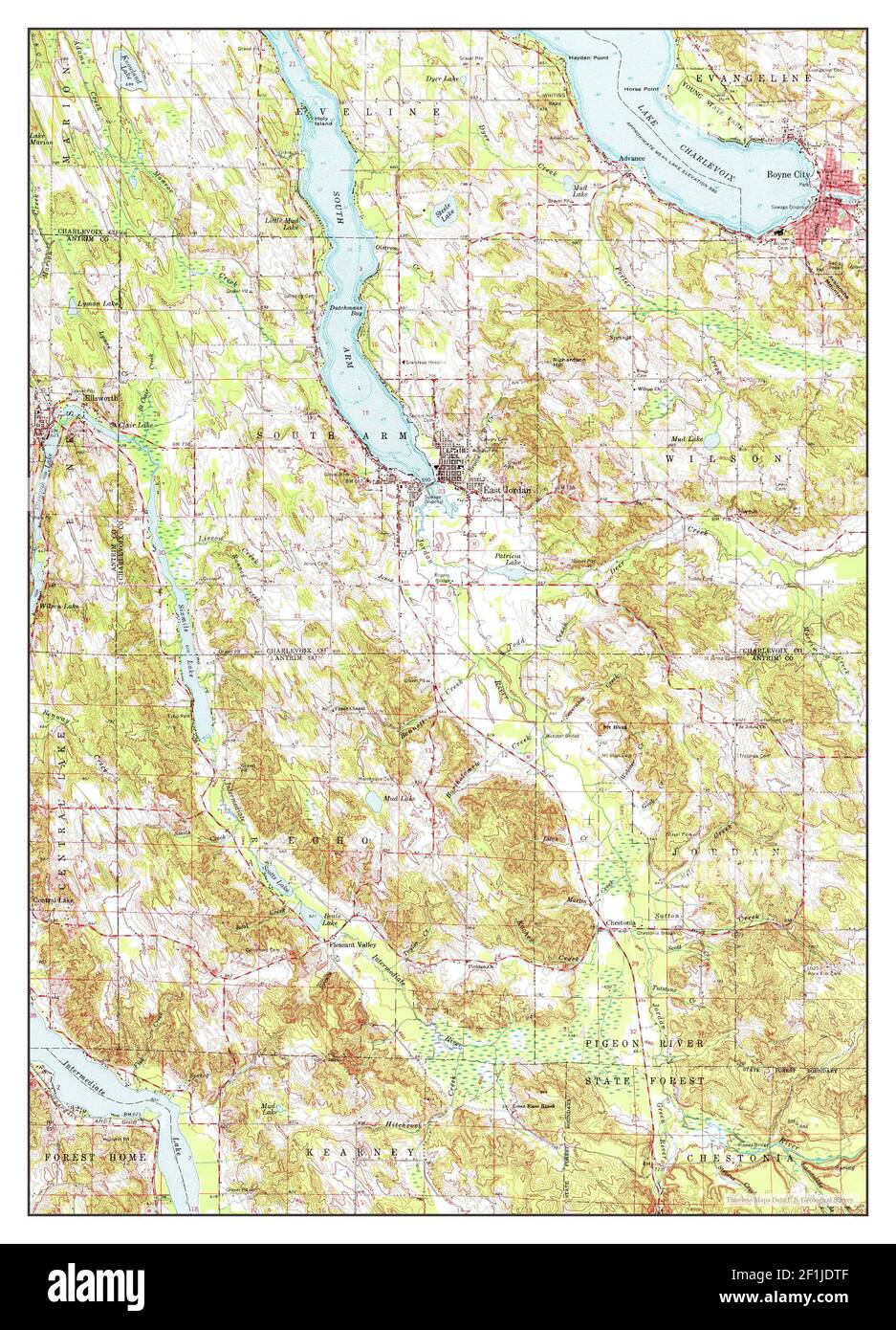 Map of boyne city hires stock photography and images Alamy