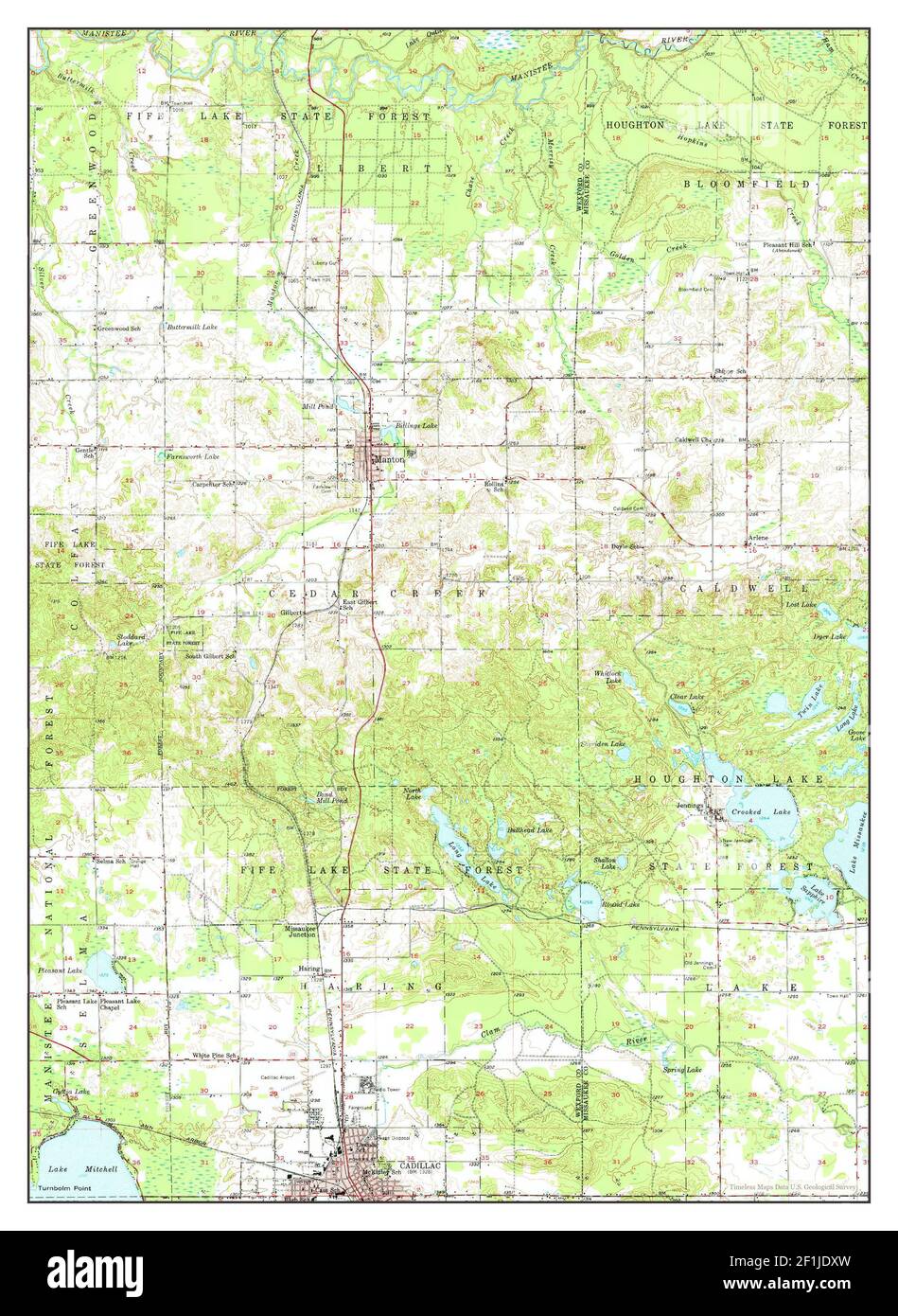 Cadillac map Cut Out Stock Images & Pictures Alamy