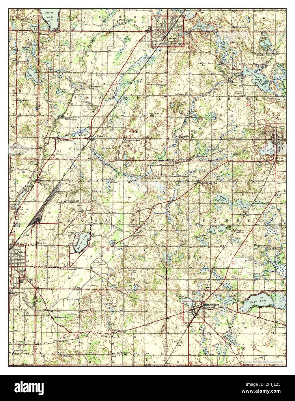 Cassopolis michigan map hires stock photography and images Alamy