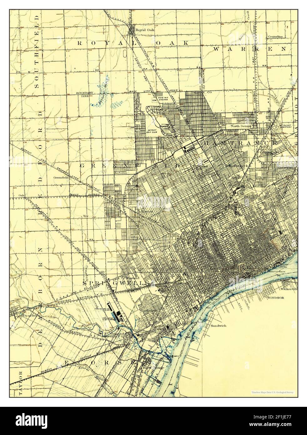 Detroit Michigan map 1934 1 62500 - Detroit Michigan Map 1934 162500 United States Of America By Timeless Maps Data Us Geological Survey 2F1JE77