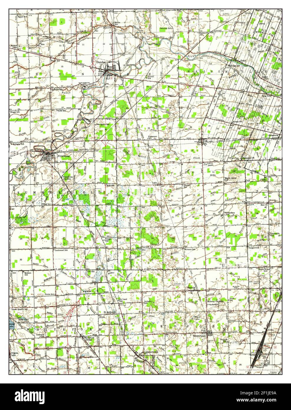 Dundee, Michigan, map 1939, 162500, United States of America by