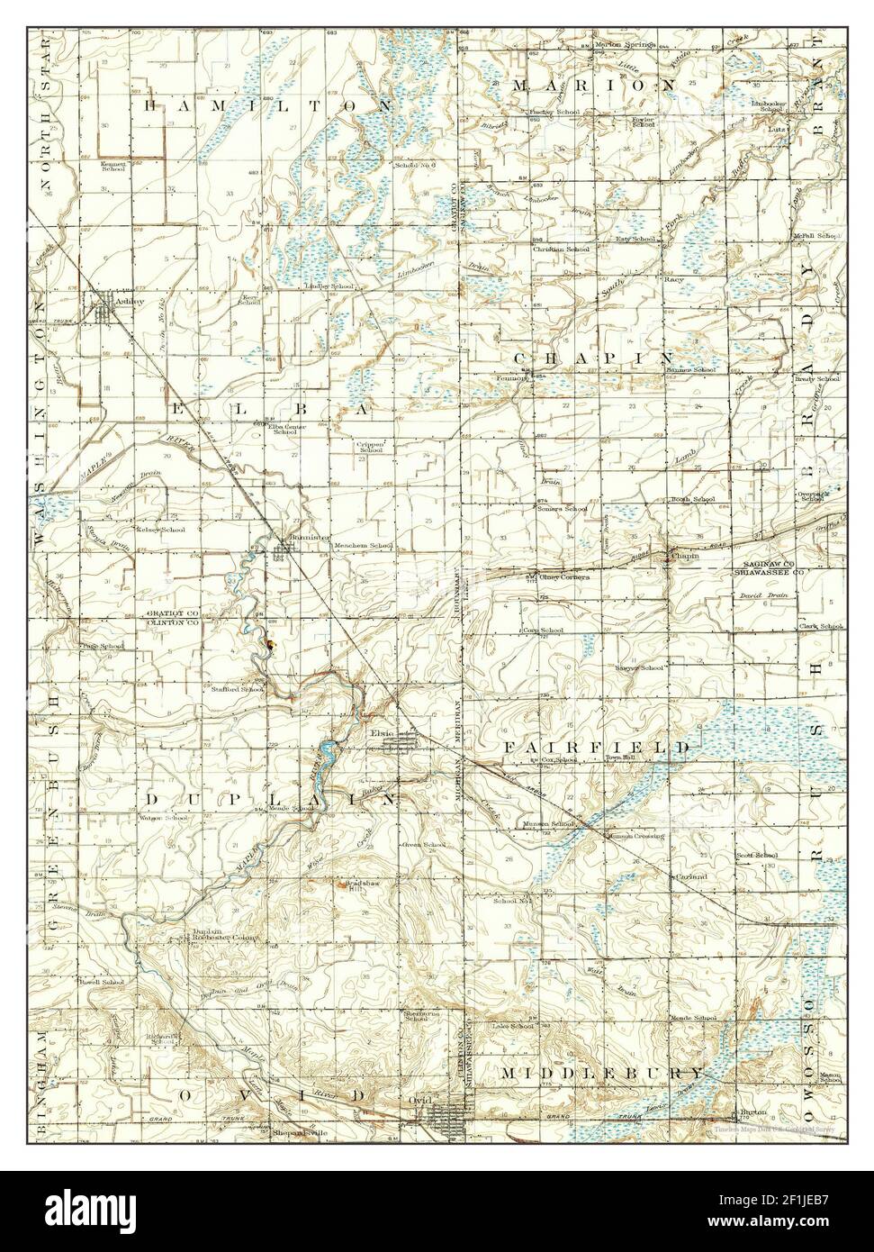 Elsie, Michigan, map 1918, 162500, United States of America by