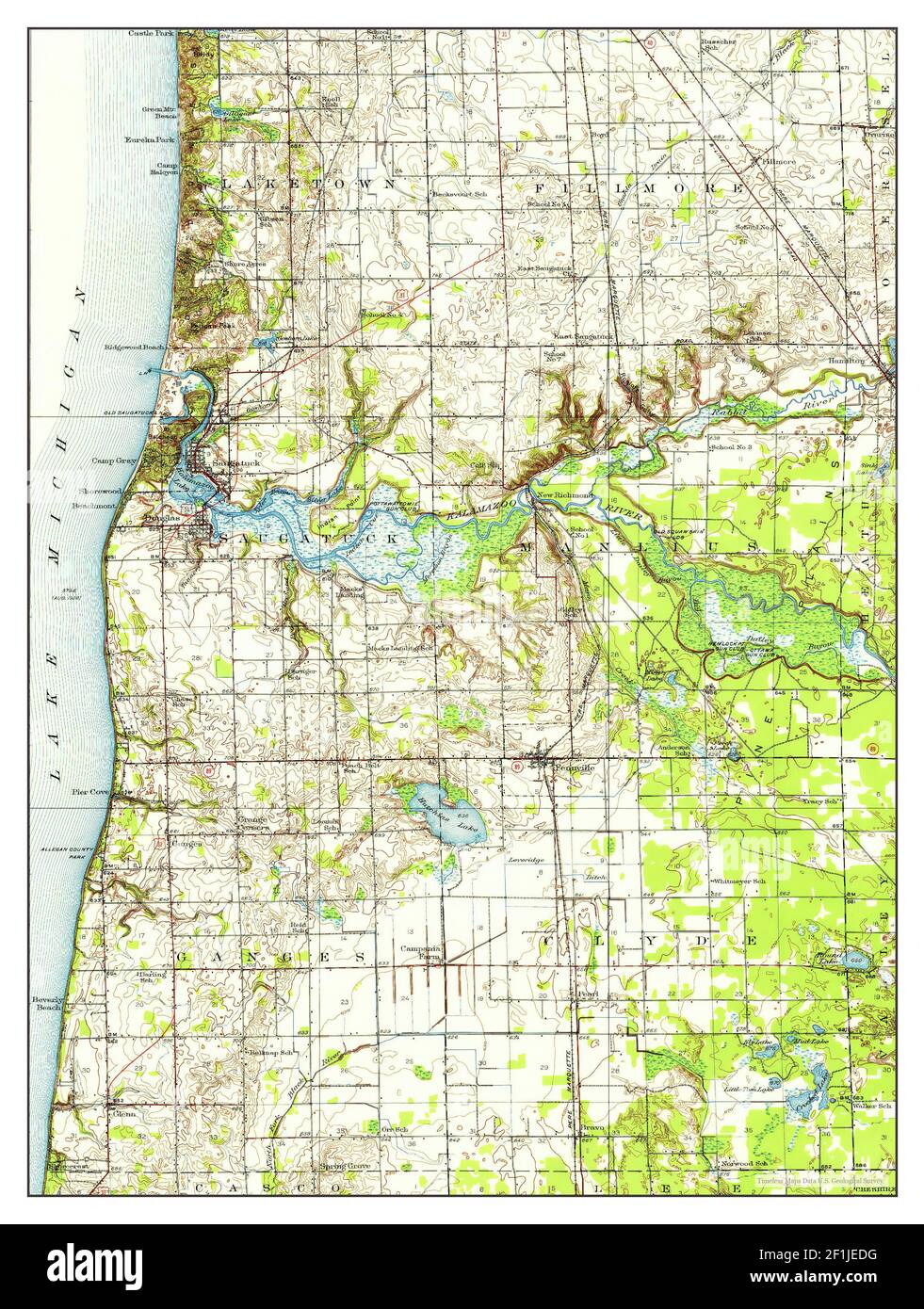 Fennville, Michigan, map 1928, 162500, United States of America by