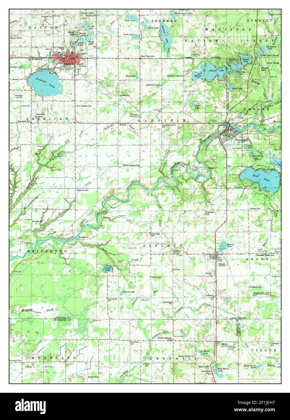 Fremont Michigan Map 1958 162500 United States Of America By Timeless Maps Data Us Geological Survey 2F1JEH7 