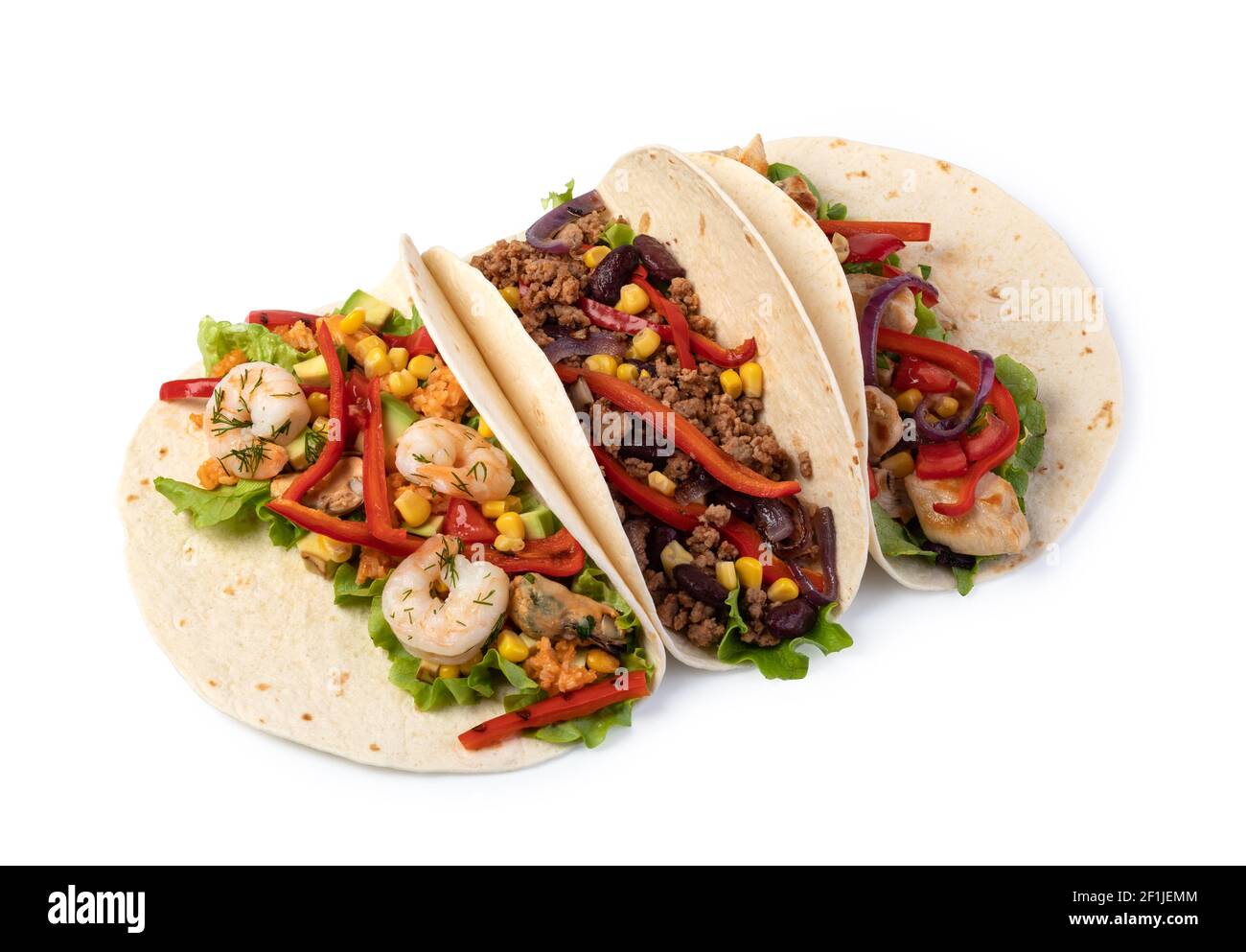 Burrito with vegetables and tortilla, Stock Photo